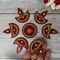Diya Floor Rangoli Indian Traditional Handmade Reusable Acrylic Diya Rangoli Diwali Navratri Home Temple Decor Deepawali Wedding Housewarming Gift Floor Table Decoration (6.5 Inches)